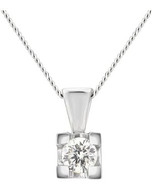 DiamondMuse Diamond Muse 0.15 Cttw 14Kt Diamond Pendant Necklace For - Metallic