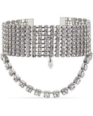 Jimmy Choo Saeda Crystal Mesh Bracelet - Metallic