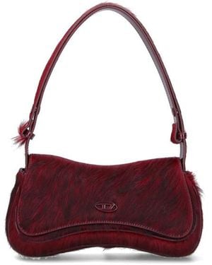 DIESEL Pony Hair Bag Play Clutch - Purple