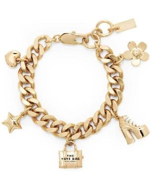 Marc Jacobs Light Antique The Mini Icon Charm Bracelet - Metallic