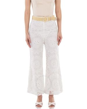 Zimmermann Chintz Doily Lace Trousers, Size Xx-Small - Multicolour