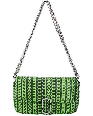 Marc Jacobs Monogram Leather Shoulder Bag - Green