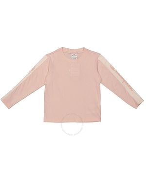 Champion Girls Cotton Jersey Long-sleeve Logo T-shirt - Pink