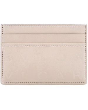 BVLGARI Serpenti Logo Infinitum Card Holder - Natural