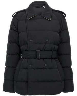 Burberry Short Nylon Quilted Puffer Coat - Black