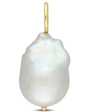 Amour 13-14Mm Baroque Freshwater Cultured Pearl Pendant - Metallic