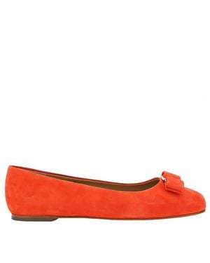 Ferragamo Salvatore Candy Apple Varina Ballet Flats - Red
