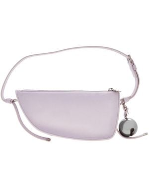 Burberry Mini Shield Leather Shoulder Bag - Purple