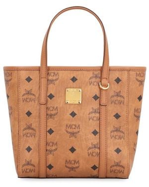 MCM Toni Visetos Mini Tote - Brown