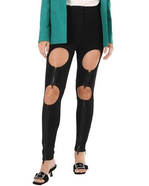 Burberry Ladies Cutout Zip-Detail Skinny Jeans, Brand Size 12 (Us - Black