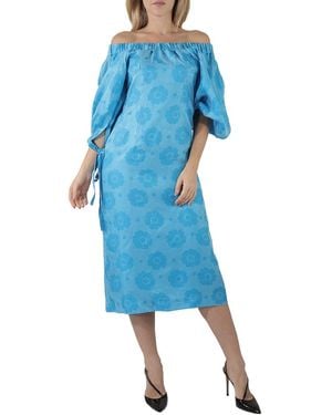 Rejina Pyo Rejina Ladies Pyo Ellis Floral-Print Bandeau Midi Dress - Blue