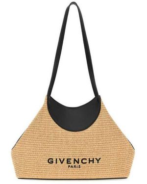Givenchy Raffia Small Facet Shoulder Bag Natural Borse A Mano
