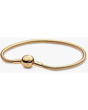 PANDORA 14K-Plated Moments Snake Chain Bracelet - Metallic