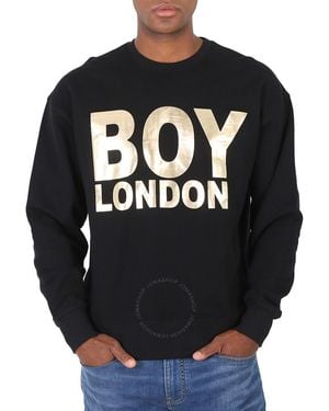 BOY London Black/gold Reflective Cotton Sweatshirt