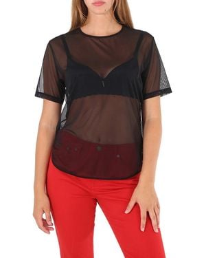 Wolford Ladies Loose Fit Tulle Shirt - Black