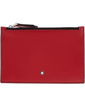 Montblanc Eisterstuck Zipper Card Holder - Red