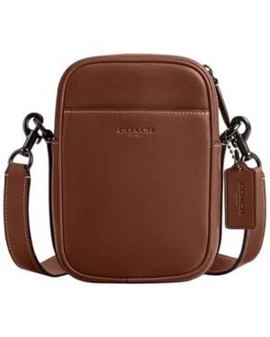 COACH Hitch Leather Crossbody Bag - Brown