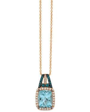 Le Vian Ladies Sea Aquamarine Necklaces Set - Blue