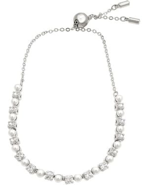 Swarovski Matrix Soft Bracelet 3Mm Rhodium Shiny - White