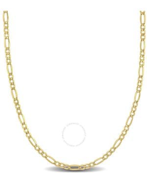 Amour 2.5Mm Figaro Link Chain Necklace - Metallic
