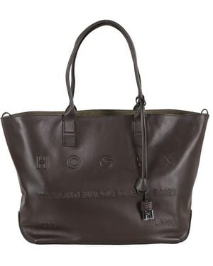 Hogan Address Shoping Media Pelle - Black