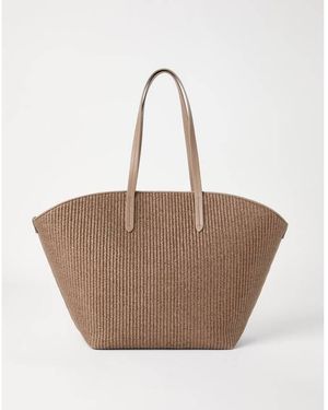 Brunello Cucinelli Light Woven Tote - Brown