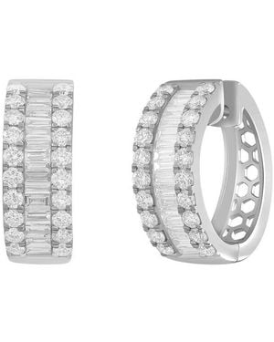 Brilliant Diamond 14Kt 2.45 Carat Lab Grown Diamond Stud Earrings For - Metallic