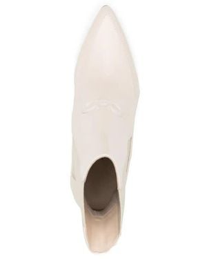 Ferragamo Gancini Booties Shoe - White