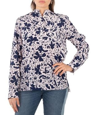 Stella McCartney Silk Forest Floral Print Shirt - Blue