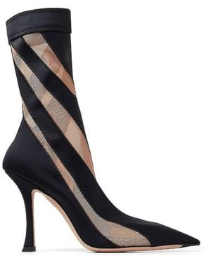Jimmy Choo X Mugler Spiral Sock Ankle Boots, Brand Size 36 Us - Black