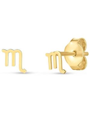 Tresorra 14K Scorpio Stud Earrings - Metallic