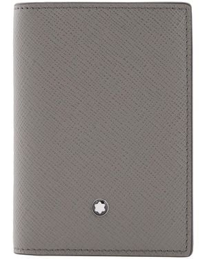 Montblanc Sartorial 4Cc Leather Card Holder - Grey