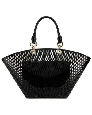 Tom Ford Perforated Leather Tote Bag - Black