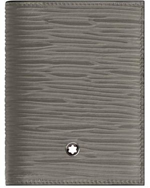 Montblanc Medium 4810 Leather Card Holder - Grey