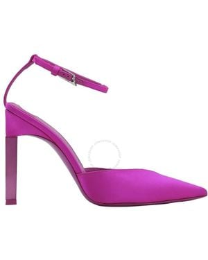 The Attico Ladies Fuchsia Perine Slingback Court Shoes - Purple
