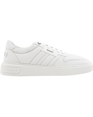 Bally Maudo Leather Low-Top Trainers - White