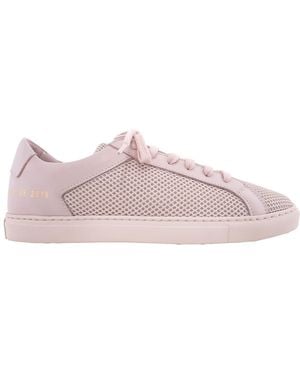 Common Projects Retro Mesh Leather Sneakers - Pink