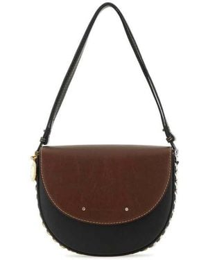Stella McCartney Two-Tone Alter Mat Medium Frayme Shoulder Bag/Havana Borse A Mano - Brown