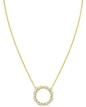 Tresorra 14K & Diamon'Oro Circle Necklace - Metallic
