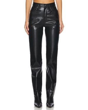 Agolde 90's Pinch Waist Long Leather Pants, - Blue