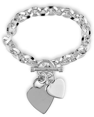 Amour Heart Charms Charm Bracelet - Metallic