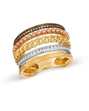 Le Vian Ladies Stacking Rings Set - Metallic
