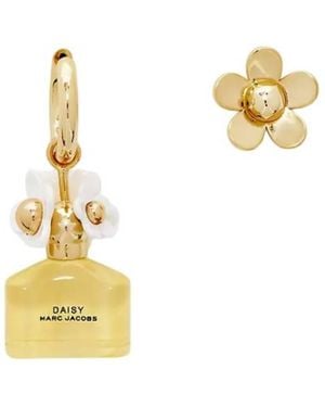 Marc Jacobs Mini Icon Daisy Asymmetrical Earrings - Metallic