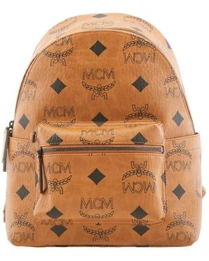MCM Maxi Visetos Stark Backpack - Brown
