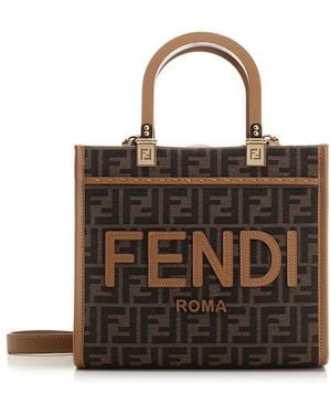 Fendi Sunshine Medium Handbag - Brown