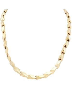 Burberry Hollow Cuban Link Necklace - Metallic