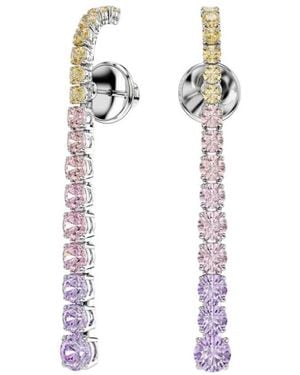 Swarovski Matrix Rhodium-Plated Crystal Earrings - White