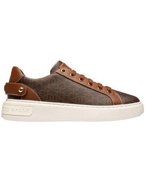 Bally Malya B-Monogram Low-Top Trainers, Brand Size 35 Us - Brown