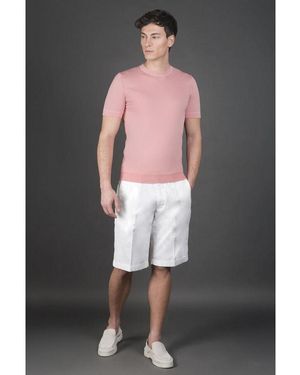 Moorer Light Short Sleeve Jumper - Grey