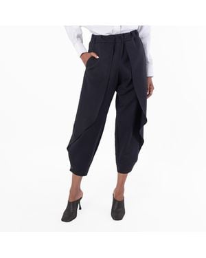 Ferragamo Ferragamo Mix Mohair Trousers, Brand Size 40 Us Size 6 - Blue
